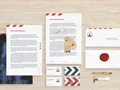 Yachtclub branding aqua blue branding design logo red