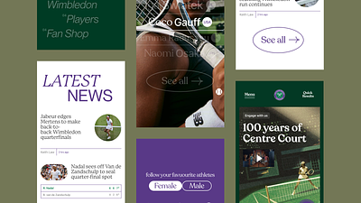 Concept – Wimbledon design productdesign ui webdesign
