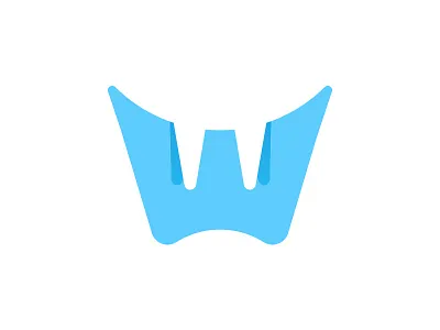 Whey Power - Letter W clean icon letter logo monogram symbol typography web