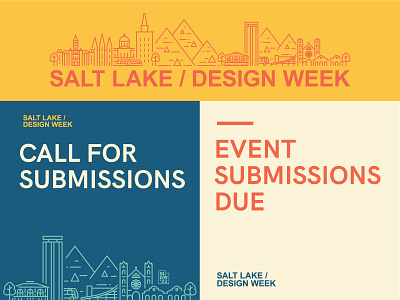 Salt Lake Design Week '22 design icon illustration layout line salt lake slc type utah week