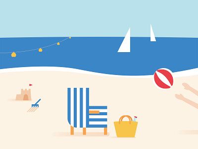 Summer memories digital flat flat design illustration summer summertime vector