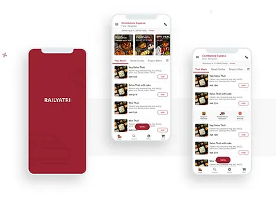 Railyatri- Order favorite food in trains. app app design behance daily ui dailyui design flat food food app illustration menu minimal typography ui ui ux ui design ux ux ui ux design uxdesign