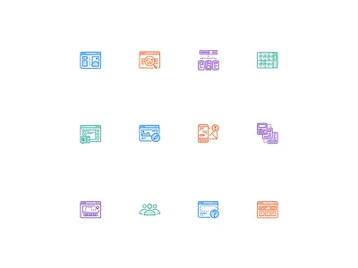 OwnTheCrowd Icon set brand branding colors design features icon icons iconset logo modern simple vector
