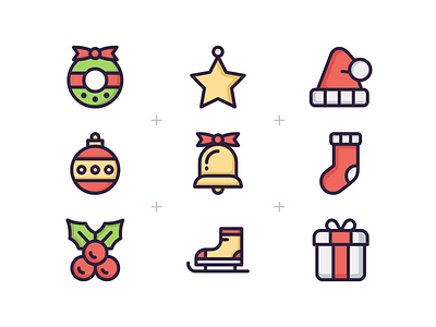 Christmas Icon bell celebration cherry christmas decoration gift holiday icon illustration ornament season snow star symbol vector winter xmas