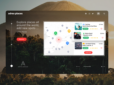 adrex map preview clear content design interface milkovone ui ux web