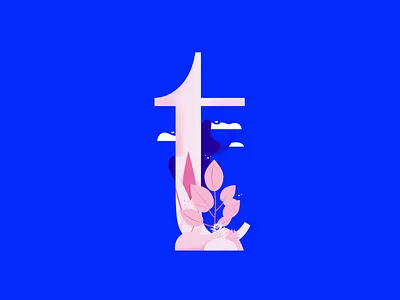 36daysoftype • T 2d 2d art 36daysoftype 36daysoftype t affinitydesigner color colorful cute design flat illustration minimal pastels plants typography vector web