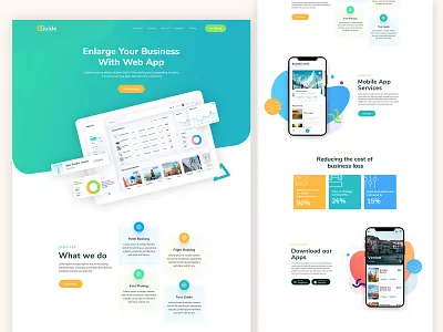 Sass Landing Page agency branding app landing page business clean illustration landing page landing page ui minimal mobile app portfolio product landing page saas app saas business sketch typography ui web web app webdesign website
