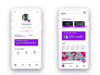 UI for Trivia app adobe adobexd design game mock up trivia ui uidesign ux wireframe