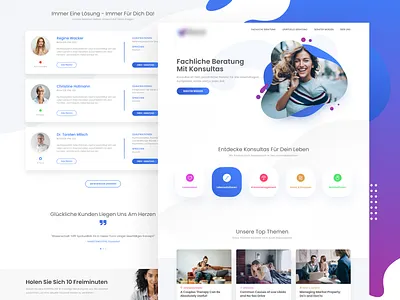 Web Consulting UI Design adobexd consultant german landing page landingpage ui