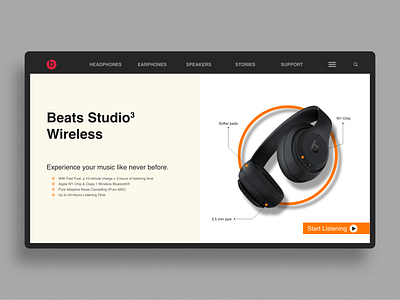 Beats By Dre - Concept apple beats by dre branding branding concept branding design concept concept design concepts conceptual design rebrand rebranding ui ui ux ui design uidesign uiux web webpage webpage design