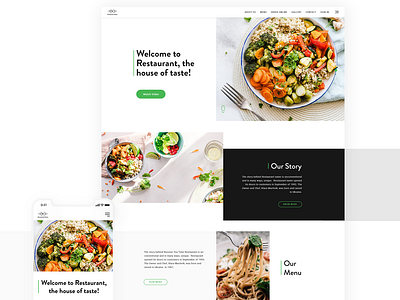 Restra - a restaurant website aboutus behance branding daily ui dailyui design food food website landing page restaurant website typography ui ui design ux ui ux design web design webdesign website website design websites