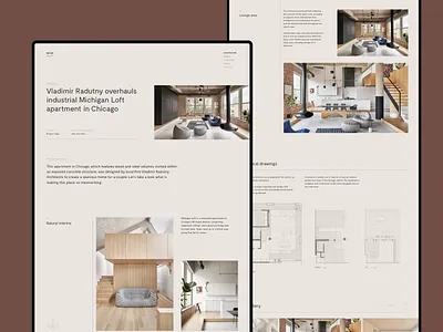 Apartment Showcase Page architecture art direction concept design interface layout page showcase typography ui ux web website