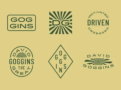 Goggins Brand Lockup Set badge brand design brand identity brand mark branding david goggins identity set lockup set lockups logo