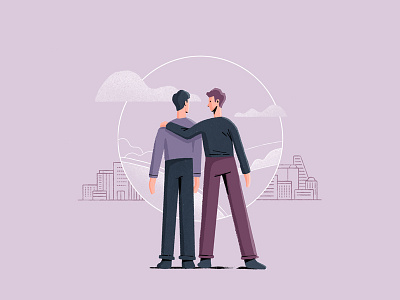 Looking Forward characters concept conceptual illustration editorial illustration figure figures illustration lifestyle illustration spot illustration texture