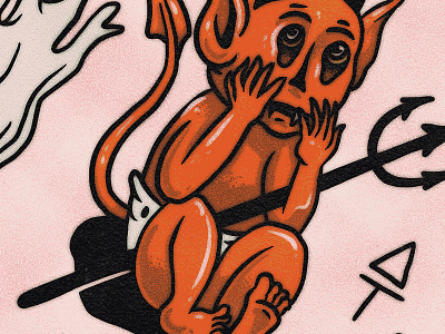 Lil Devil devil drawing flash illustration new york tattoo texture vin conti
