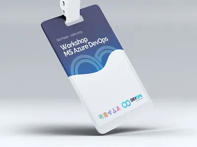 DevOps Professionals - Credential Concept abstract blue brand brand and identity brand identity crachá credencial credential developer devops gradient illustration logo logotipo logotype microsoft mockup typography vector workshop