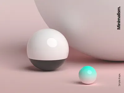 Minimalism 3d abstract art background blender clean design geometric illustration minimal minimalist orb render shape simple sphere visual