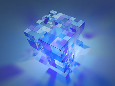 Cube 3d abstract art background blender cube data design geometric illustration render shape technology visual