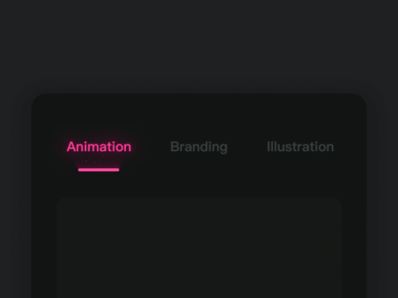 Top tab bar animation#1 ae ai animation dribbble hmi light line motion option particle slide tabbar top ui