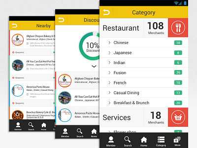 Catering APP interface design design interface ui