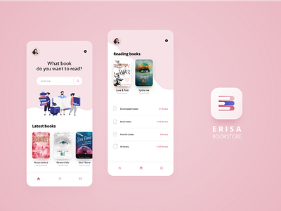 Bookstore Application app application awsmd book book app book store clean creative design interface minimal online store typography ui ux