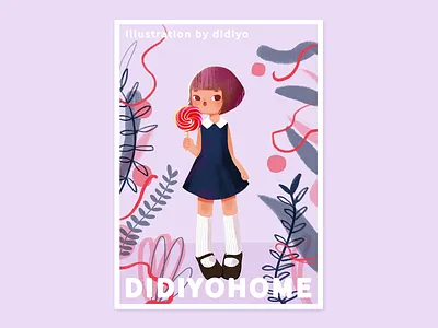 The summer wind 02 ui 女孩 插图 插图，开始 的的的photoshop 草图 设计