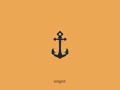 anchor icon logo vector