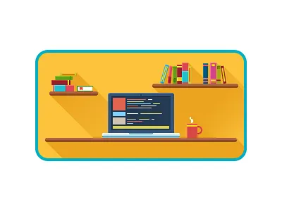 Icons For School adobe illustrator book contour flat icon laptop vector workspace