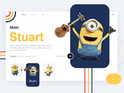 Minion Design branding design typography ui ui design ux web website