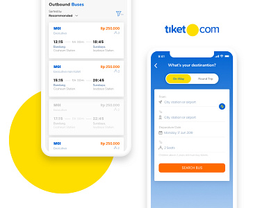Tiket.com Bus_ Exploration exploration mobile app design ui user inteface