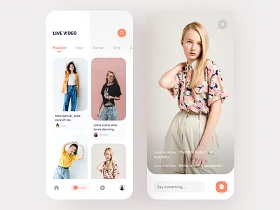 Social Live App 02 app live social ui 设计