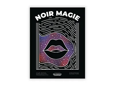 Noir Magie 1 of 3 design drawing gradient graphic design illustration lips typography vector
