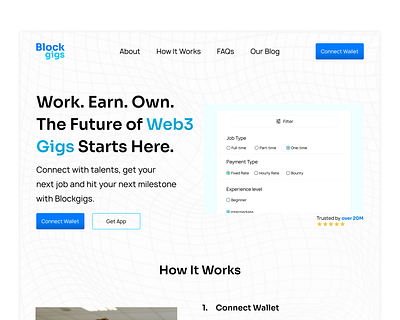 Blockgigs Website branding crypto cryptocurrency design designer figma landing page memecoin product design projects ui ui design uiux uxui web3