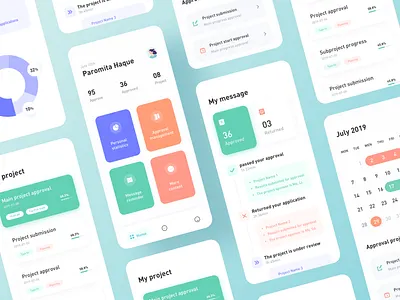 Collaborative Management System app design icon ui ux