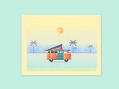 Summer vacation adventure art badge design flat flat design icon illustration line line art sea sketch summer vector