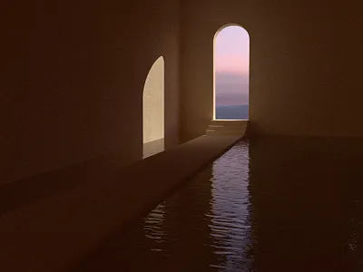 A door to nowhere 3d abstract black brand c4d clean color dark design gradient graphic illustration iso isometric light logo minimal pure space symbol