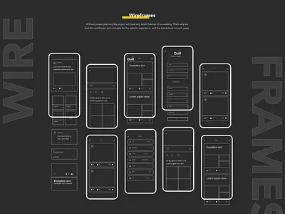 Quill App Design And Wireframing By Taron Badalian app blueprint design mobile planning prototype prototyping strategy ui ux web wire wireframe wireframing