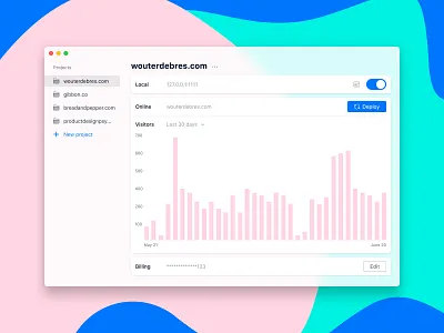 Codespace—Simple website hosting and deployment app clean mac mac app ui