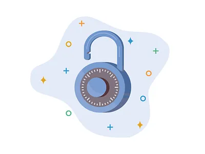 Padlock design flat illustration illustrator lock mba mbe padlock ui vector