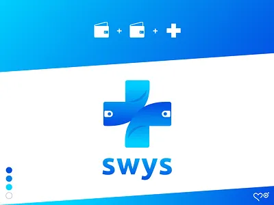 Swys - Logo for a financial platform (Rejected) branding cross design finance fintech logo plus swiss swiss design wallet