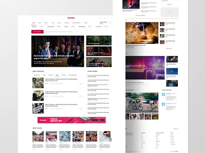 Gazette - Joomla News Template blog business design joomla magazine news page builder template typography ui ux web web design website