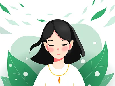 Green tea design illustration