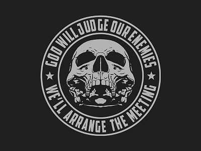 Badge Skull Design akhzart badge band brand branding clothing design graphic design icon illustration logo merch simple skull skull logo typography vector