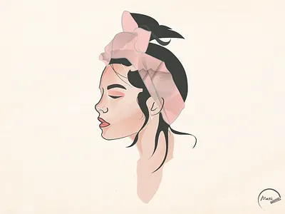 It’s a Bandana Kind of Day design illlustration art illustration illustrations pink illustrations vector vector art vector design vintage vectors