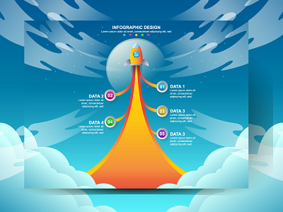 Start up rocket concept design illustration infographic infographics landing landing design landing page rocket startup ui ux vector