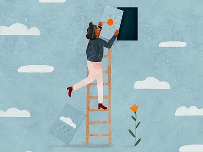 Miss meteo ☀️ female character illustration illustration art illustrator kids illustration meteo sun weather