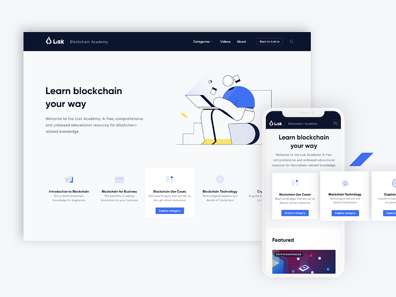 Lisk Visual ID Update blockchain brand id branding branding and identity design icon illustration lisk logo redesign typography ui visual website