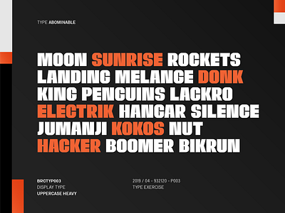 Abominable Type experiment font font design fontdesign type typedesign typeface typogaphy