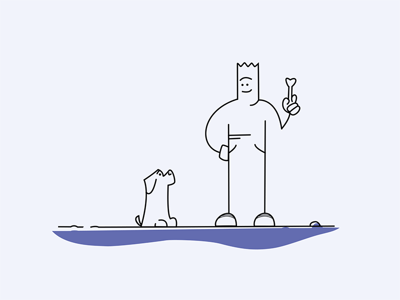 The Man and the Dog after airnauts animation animation 2d art design designer effects gas gif lineart loop mass mov photoshop ui vector