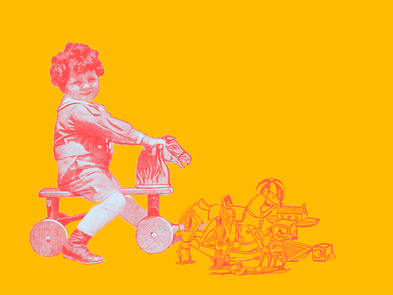 Inglês que Cola - Spoiled Kid babbel collage cutout didactic gif kid retro spoiled toys vintage